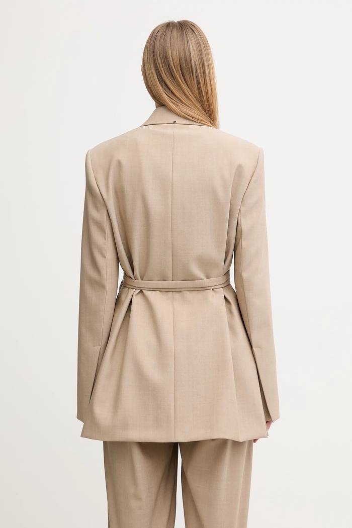 Ρούχα Μάλλινο σακάκι Sportmax TUBINGA 2522046051600 μπεζ