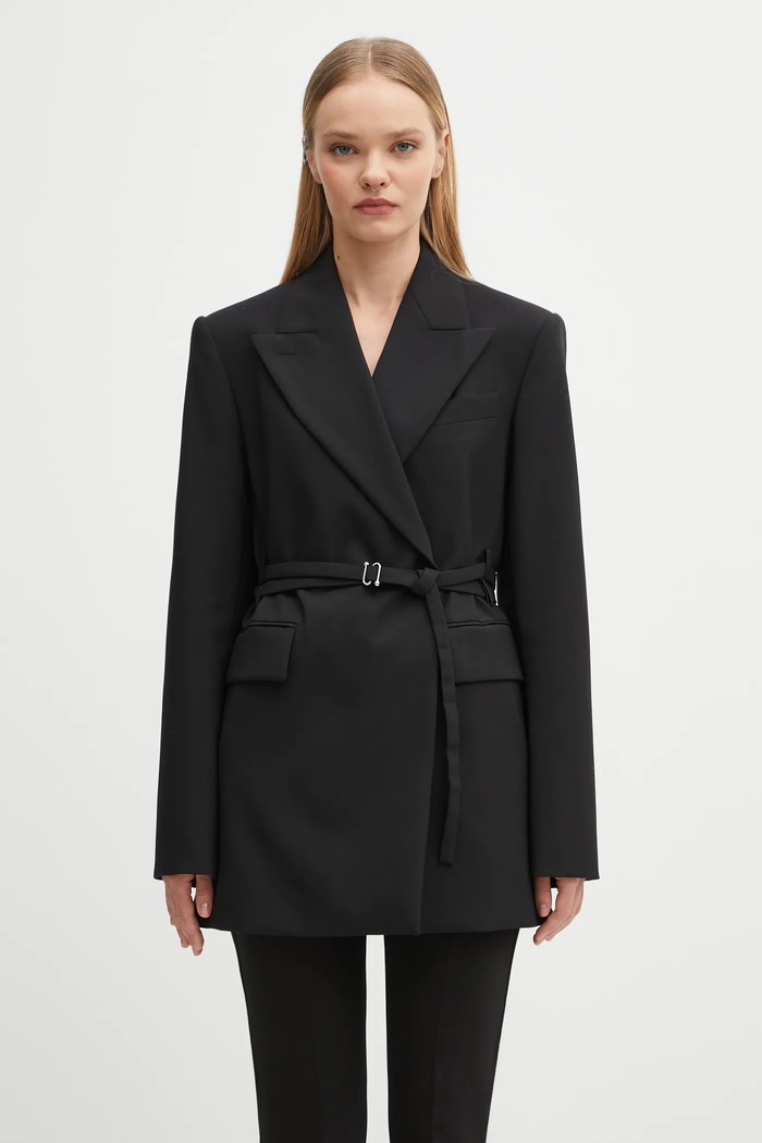 Sportmax giacca in lana TUBINGA lana nero 2522046051600