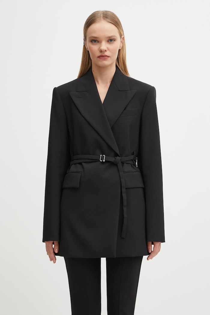 Sportmax giacca in lana TUBINGA lana nero 2522046051600