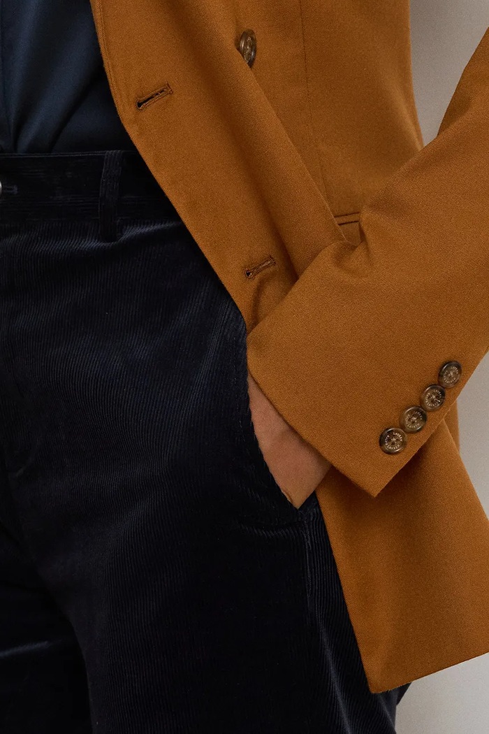 Lauren Ralph Lauren marynarka wełniana 200P03863 brązowy