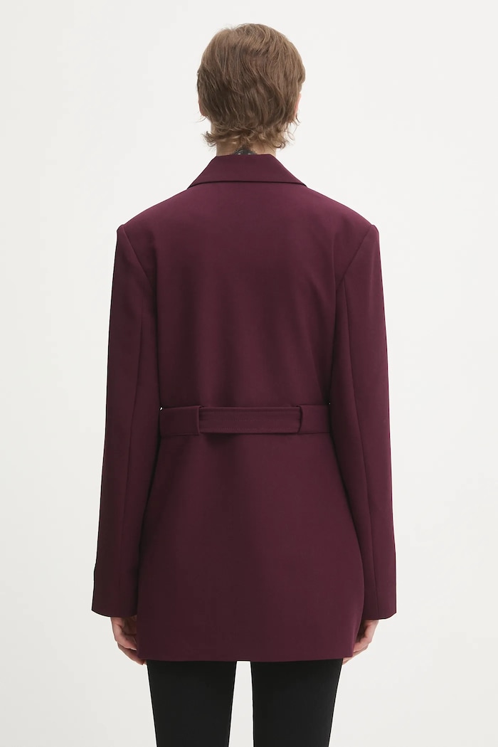 Oblečení Sako GANNI Future Twill Suiting W0403 burgundské