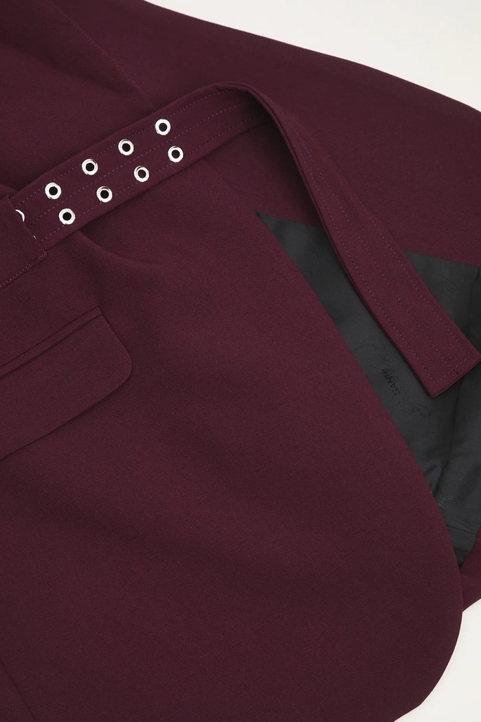 Sako GANNI Future Twill Suiting W0403 burgundské