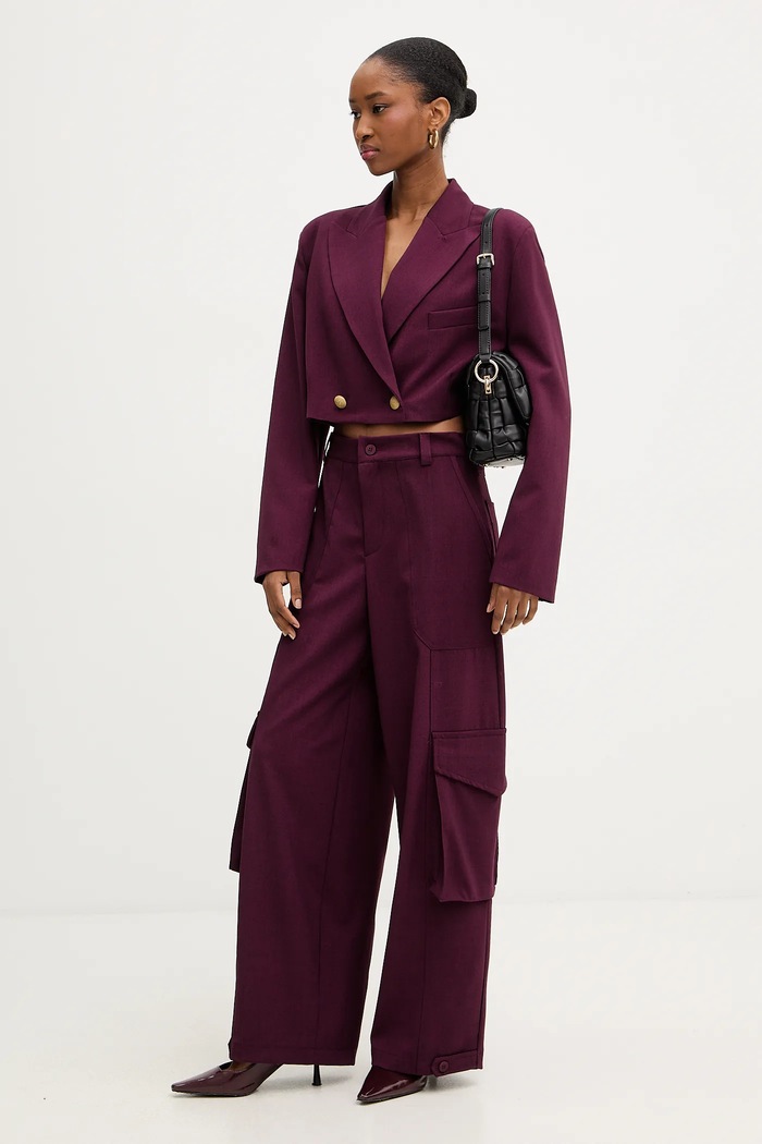 Haveone marynarka JSO.P014 bordowy AW25