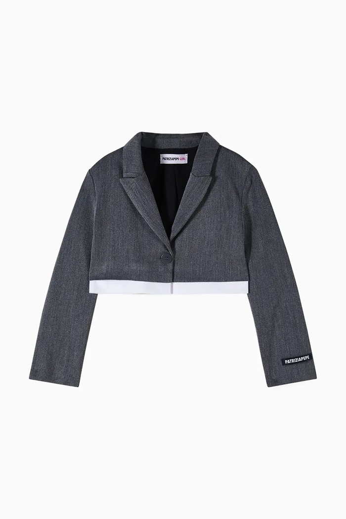 Παιδικό σακάκι Patrizia Pepe A676 7S0280 γκρί AW25