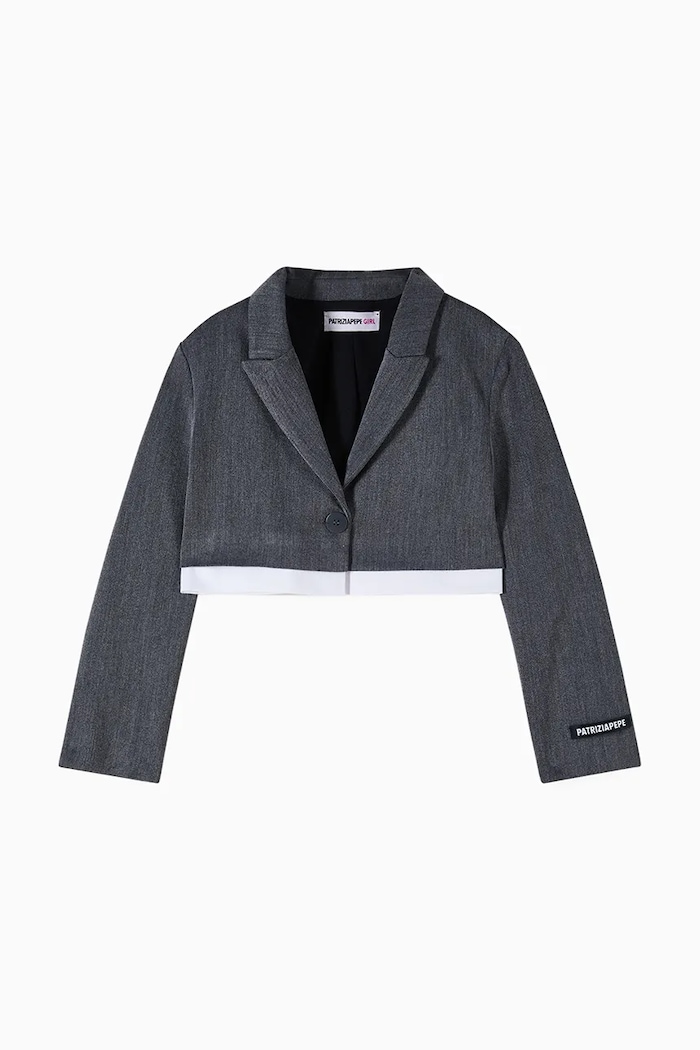 Παιδικό σακάκι Patrizia Pepe A676 7S0280 γκρί AW25