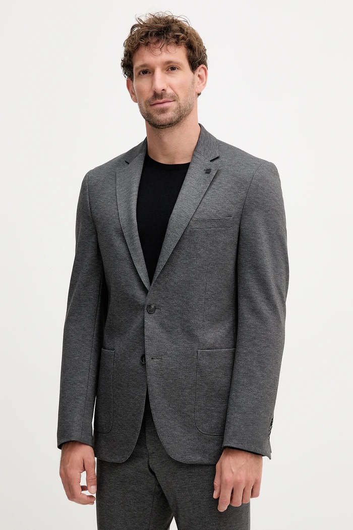 Karl Lagerfeld marynarka regular szary 553021.155280