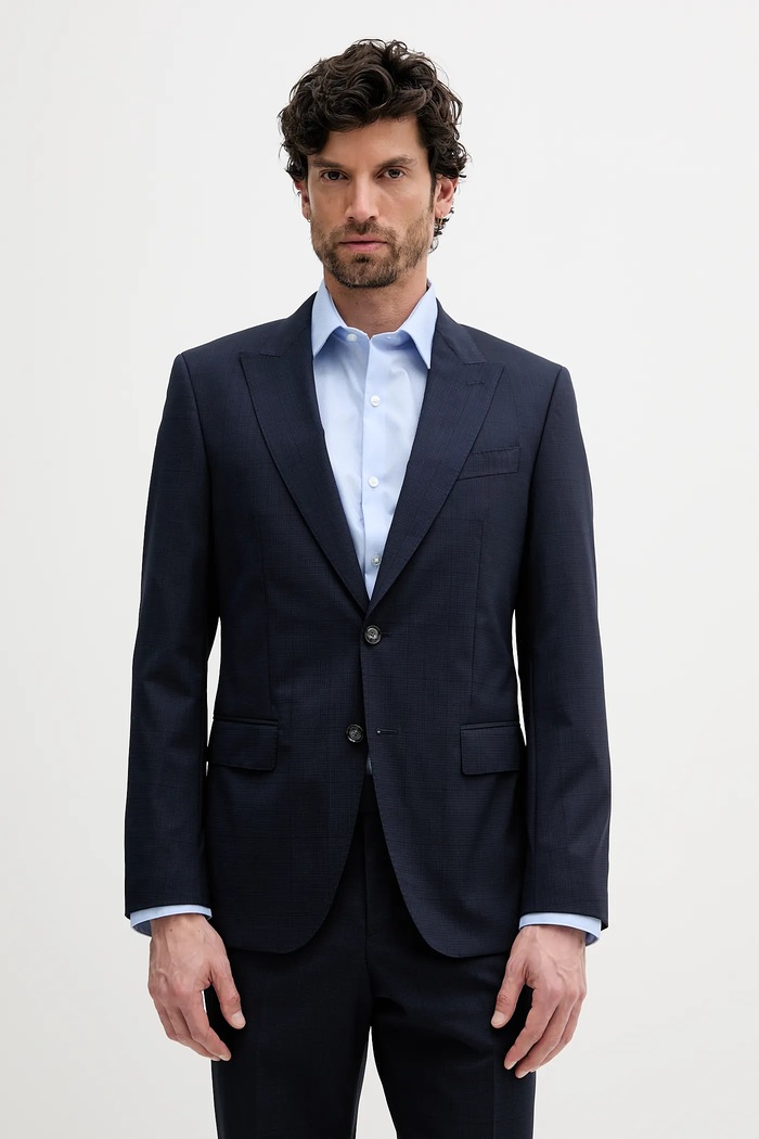 Вълнен костюм BOSS H-Huge-2Pcs-Peak-253 50546099 тъмносин AW25