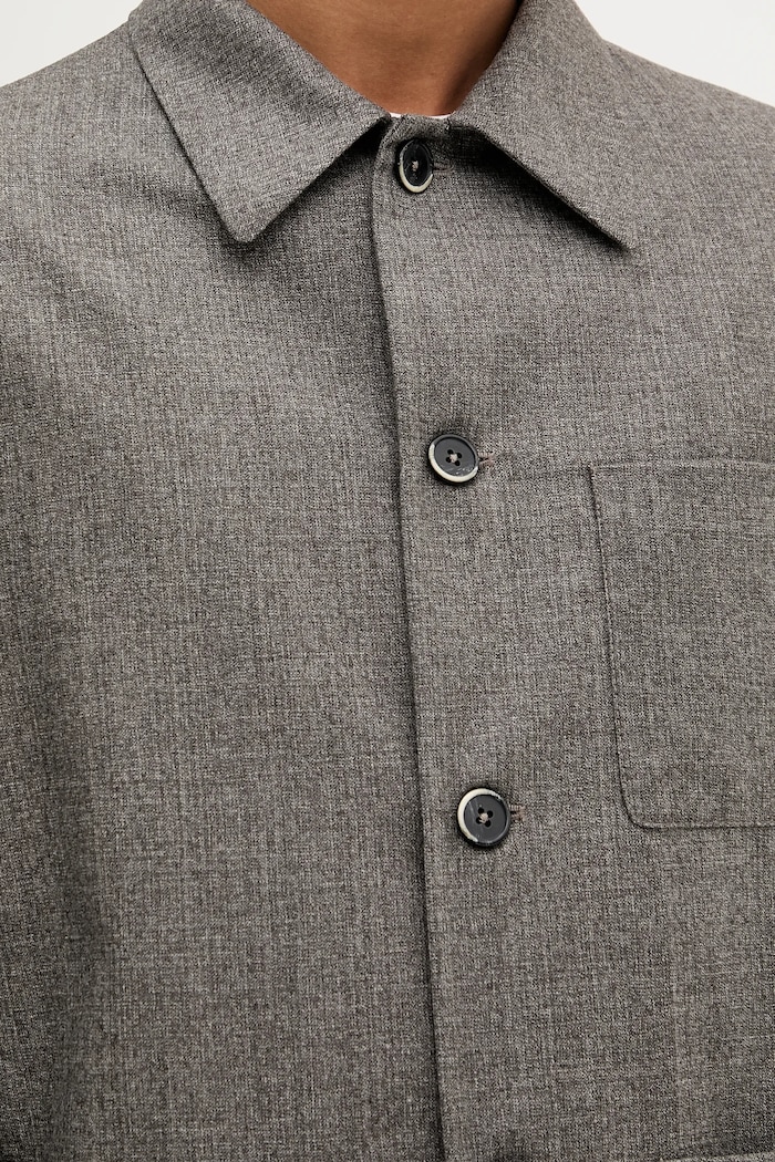 Vuneni sako BARENA VENEZIA Overshirt Visal OSU5300.501 siva