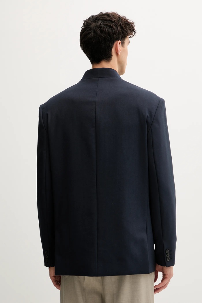 Îmbrăcăminte Kenzo geacă de lână FE65VE1309GE bleumarin