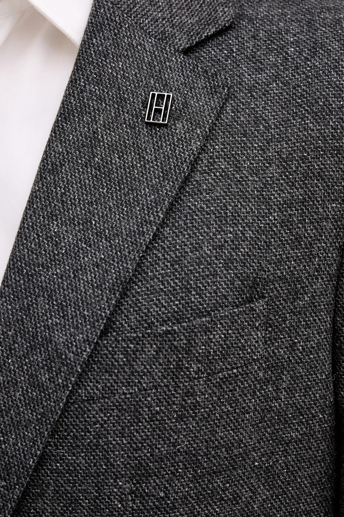 Tommy Hilfiger marynarka z dodatkiem wełny MW0MW40762 szary