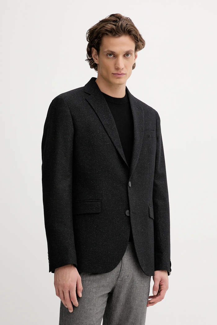 Marc O'Polo Sacou cu lână negru 529017080094