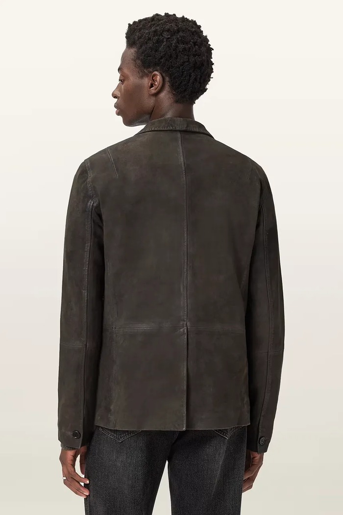 AllSaints geacă de piele întoarsă MONET maro M018LC