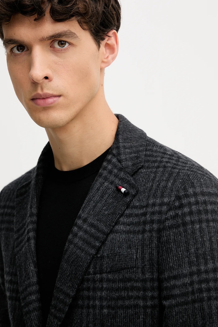 Tommy Hilfiger marynarka z dodatkiem wełny szary FSTHL6505.FSTH512