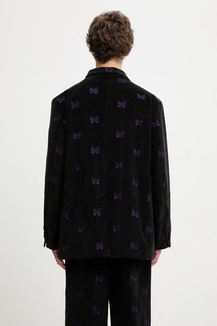 Îmbrăcăminte Needles sacou din bumbac Papillon Emb. Corduroy RW108 negru