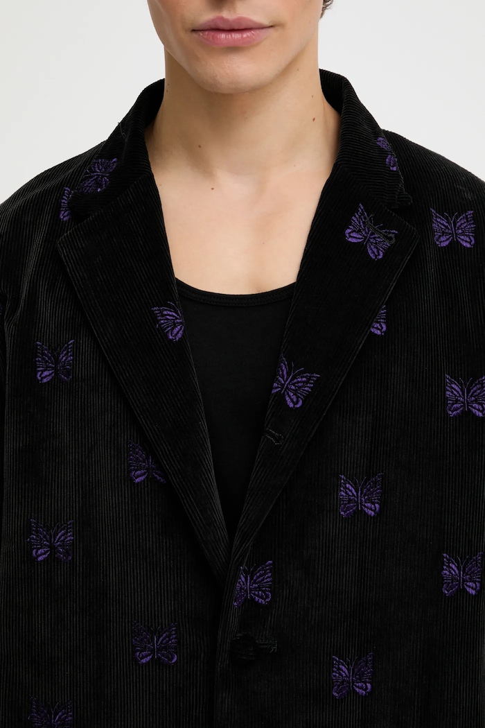 Needles sacou din bumbac Papillon Emb. Corduroy negru RW108