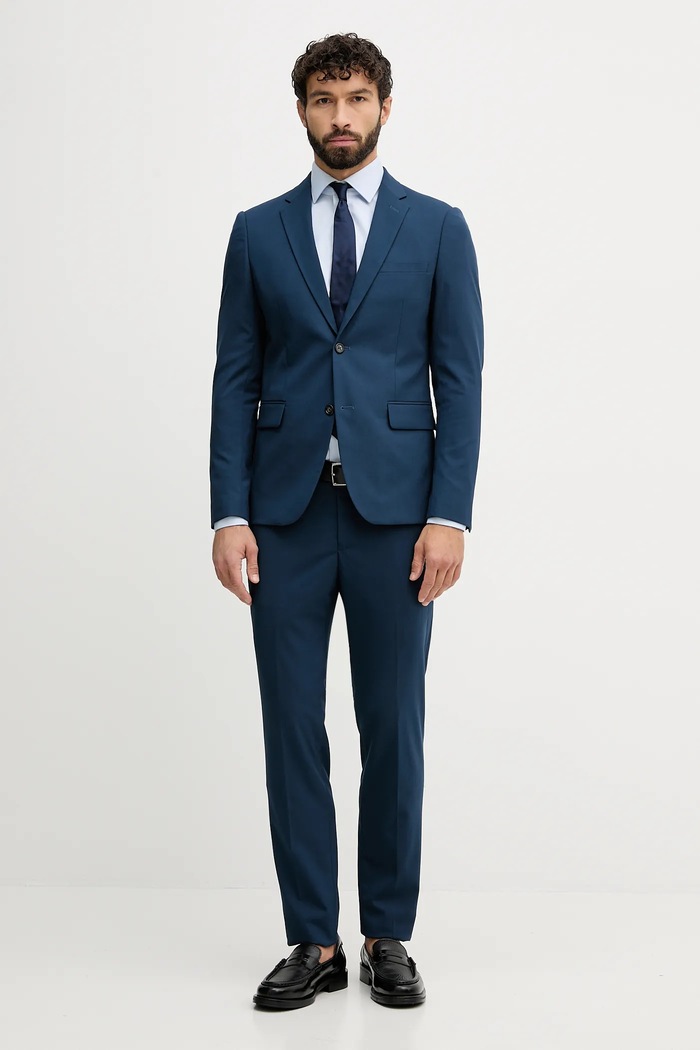 Lindbergh costum pentru bărbați panza bleumarin 30.61040
