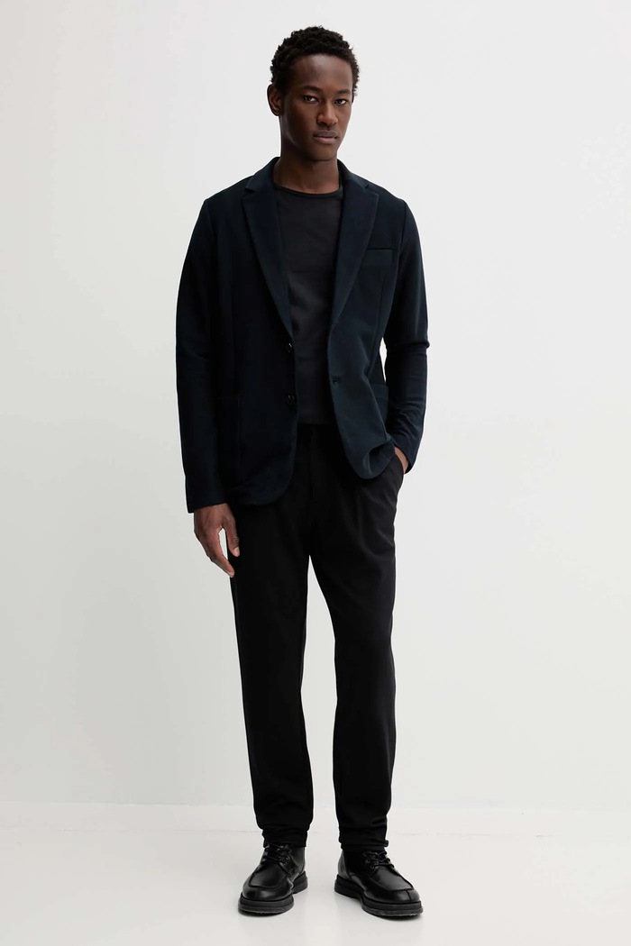 Marc O'Polo marynarka bawełniana 526301557030 granatowy AW25