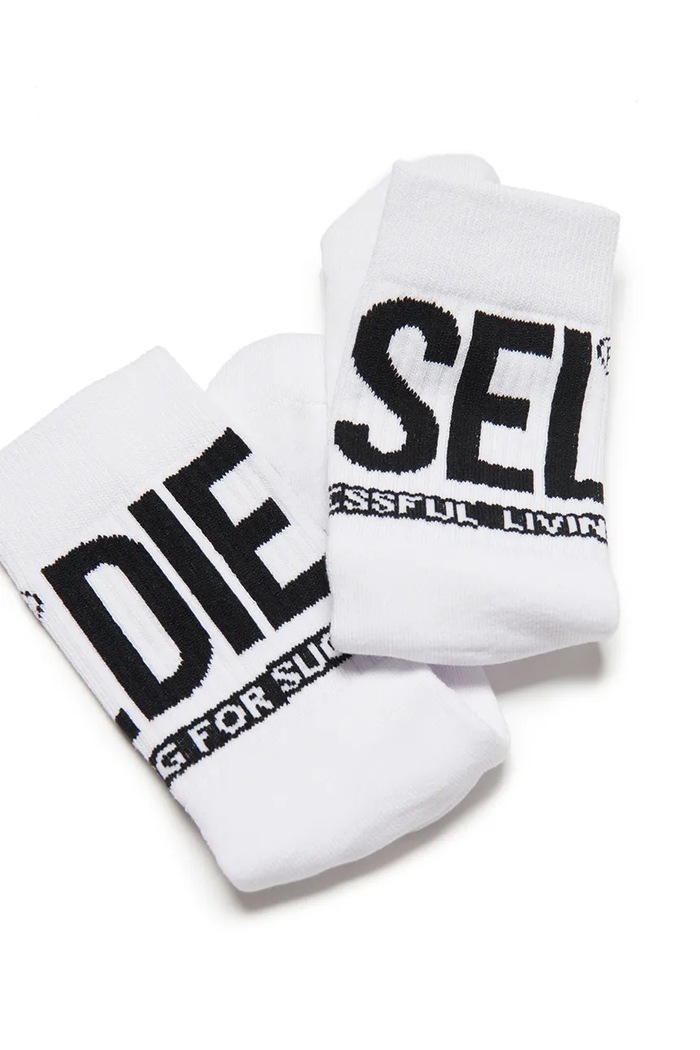 CHLAPEC Dětské ponožky Diesel SKM-ZRAYBIPACK SOCKS 2-pack 00J4MX černá