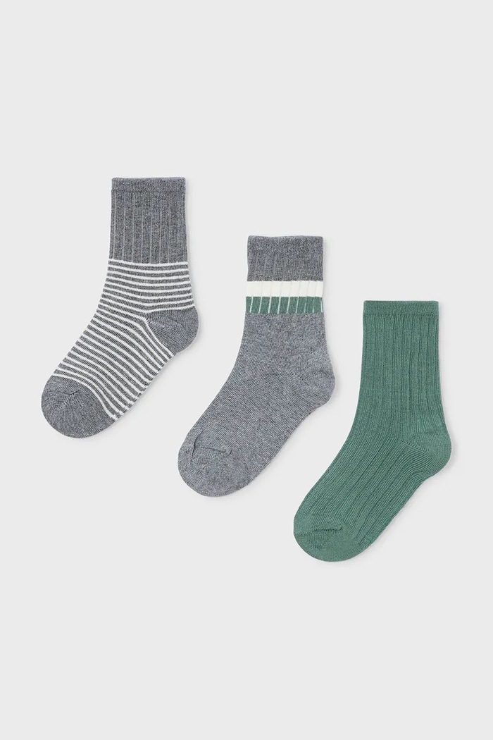 Mayoral șosete copii 3-pack verde 10052.5J.Mini.9BYA