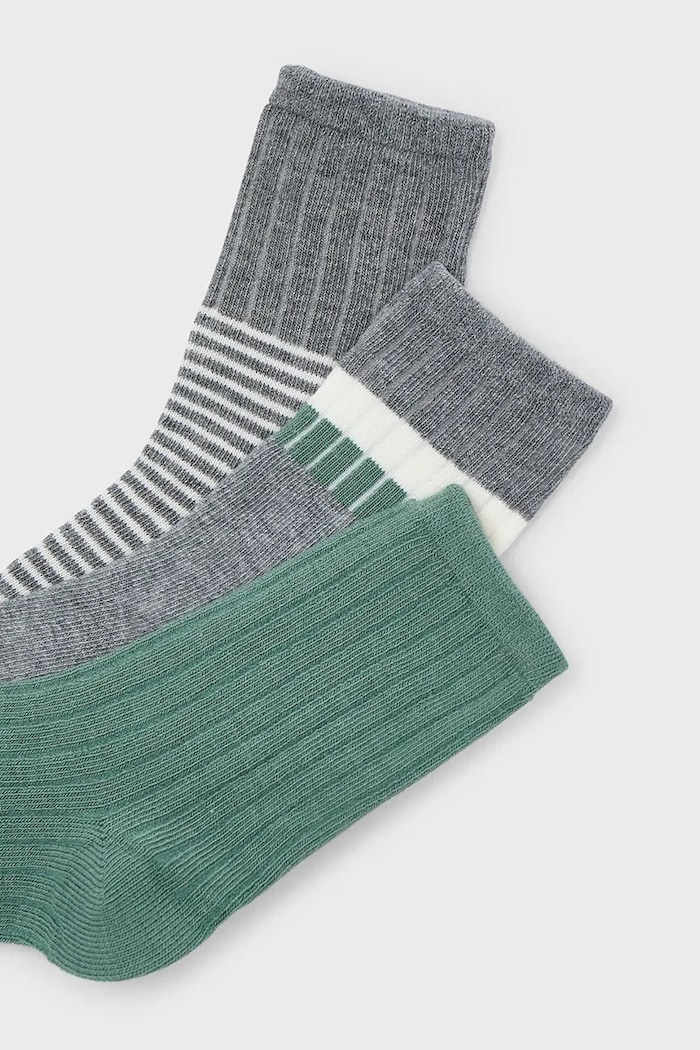 Mayoral șosete copii 3-pack 10052.5J.Mini.9BYA verde AW25