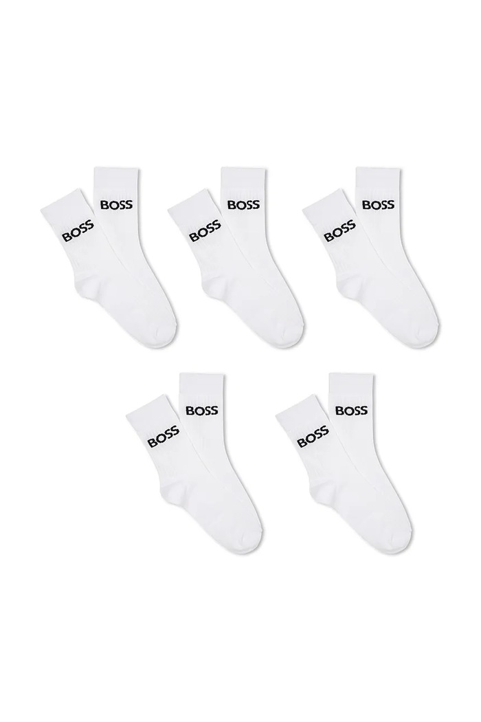 Detské ponožky BOSS 5-pak biela J52638