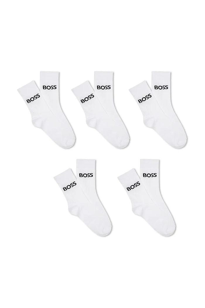Detské ponožky BOSS 5-pak biela J52638