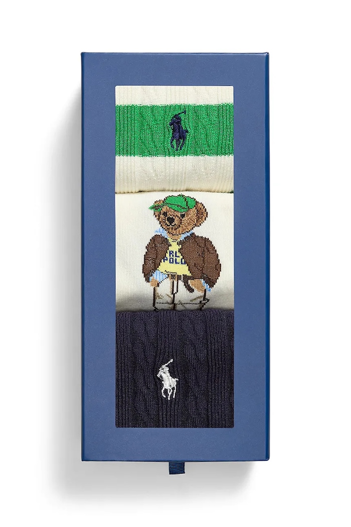 Ponožky Polo Ralph Lauren 3-pak 455982947 béžová SS26