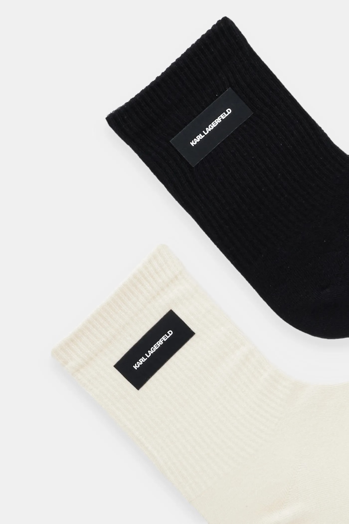 Ponožky Karl Lagerfeld 2-pak K/ESSENTIAL A1W47155 čierna AW25