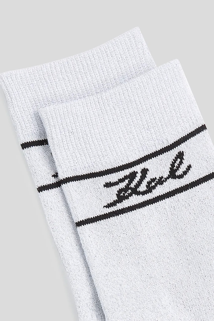 Oblečenie Ponožky Karl Lagerfeld 2-pak K/SIGNATURE A3W43002 biela
