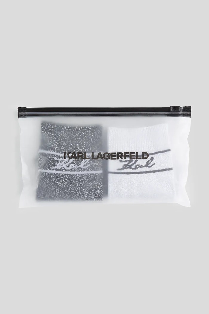 Ponožky Karl Lagerfeld 2-pak K/SIGNATURE biela A3W43002