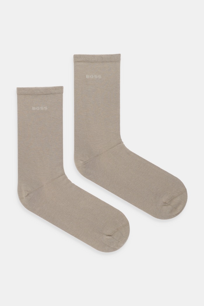 BOSS șosete 2-pack 2P RS Uni Logo CC W sosete lungi bej 50543398