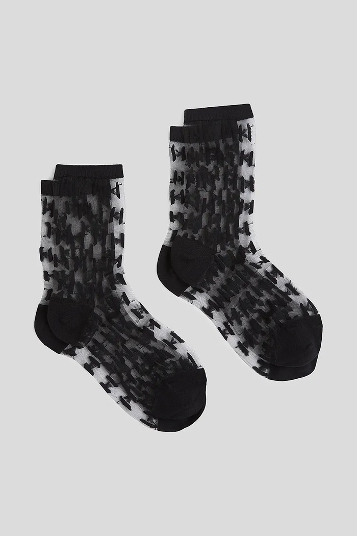 Ponožky Karl Lagerfeld 2-pak K/MONOGRAM A3W47032 čierna SS26