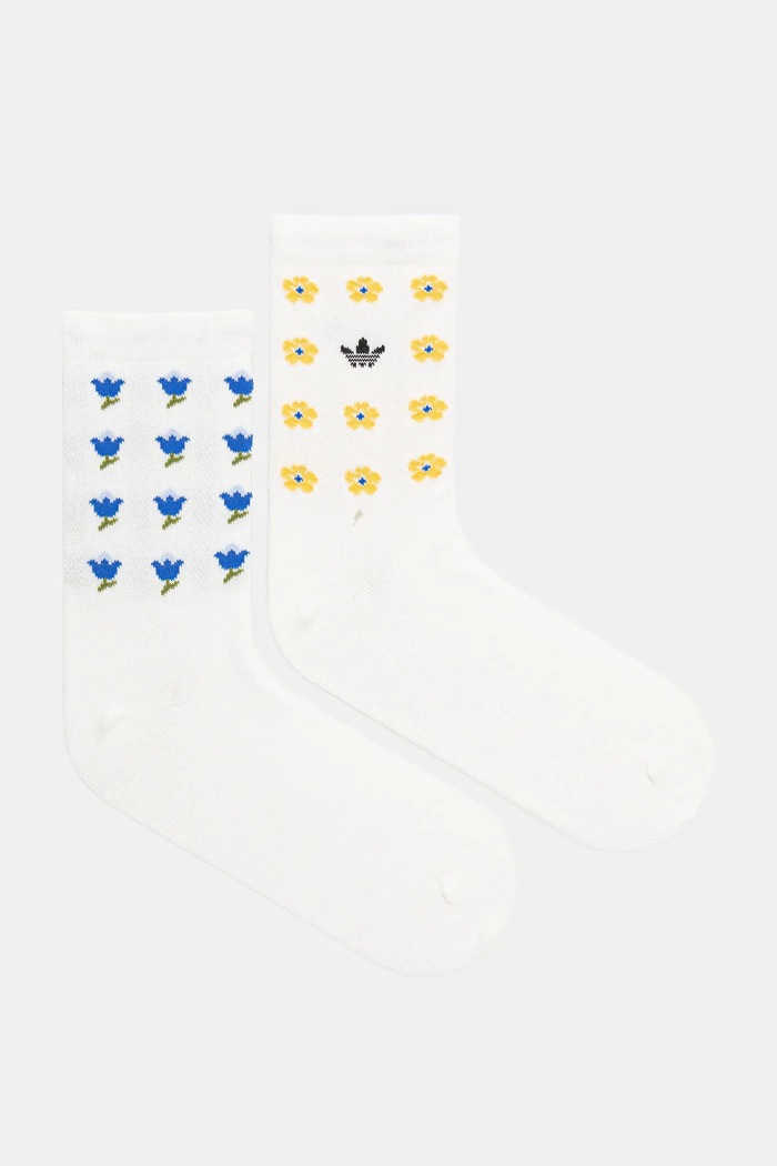 Ponožky adidas Originals Liberty 2-pak dlhé ponožky biela JV7833
