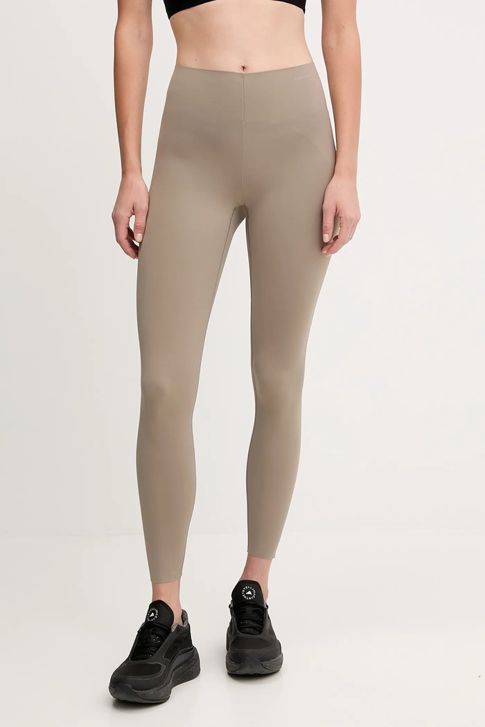 Legíny Calvin Klein Performance látka béžová LVGWF5L660