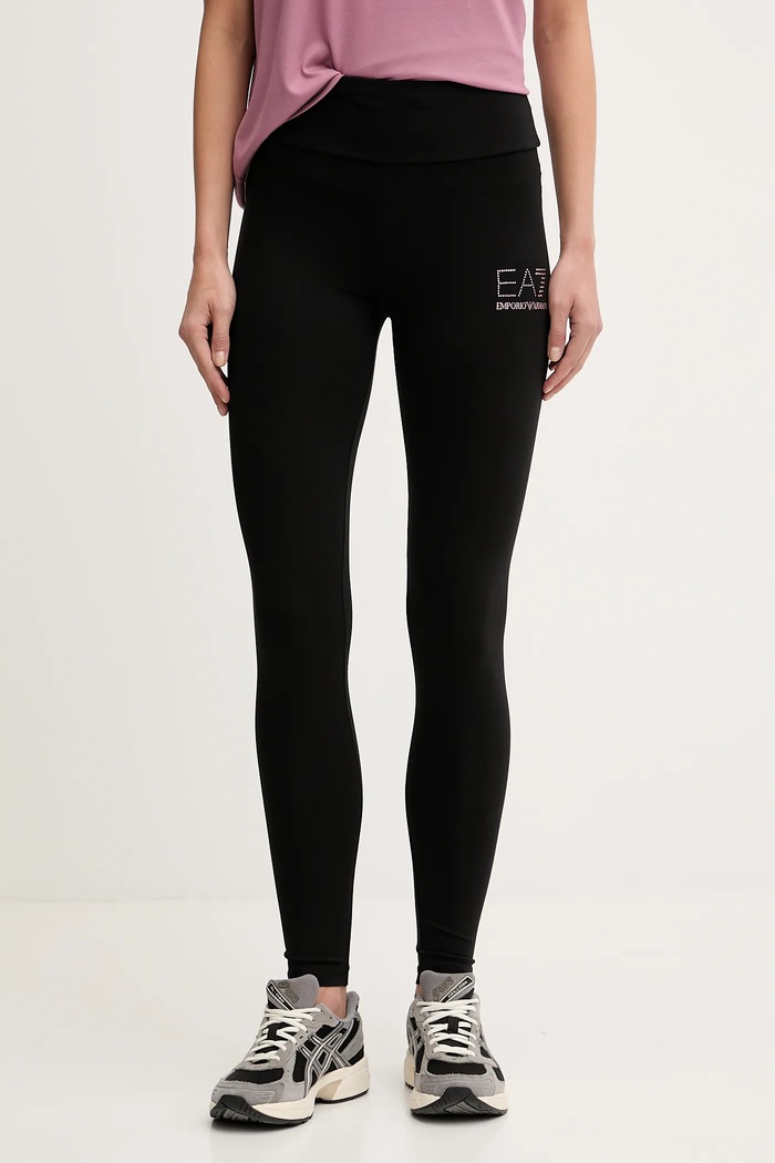 EA7 Emporio Armani legging elasztánnal fekete AF12484.7W000539