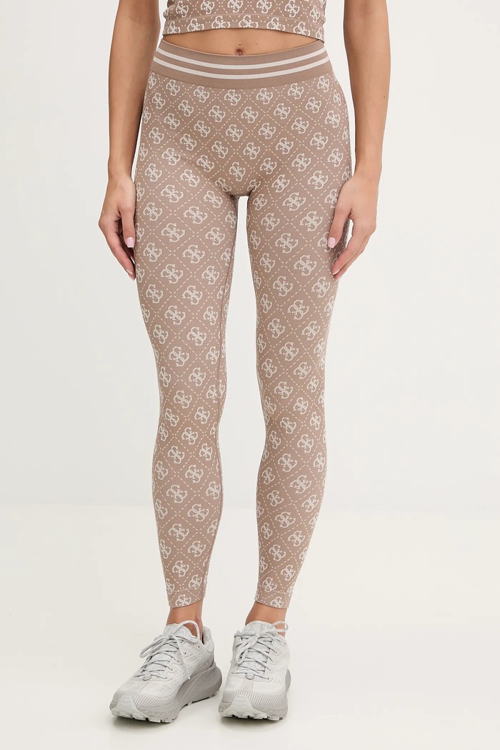 Guess leggings RHOMBUS maglia beige V5BB13.K2000