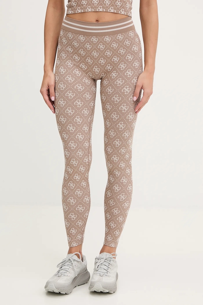 Guess leggings RHOMBUS maglia beige V5BB13.K2000