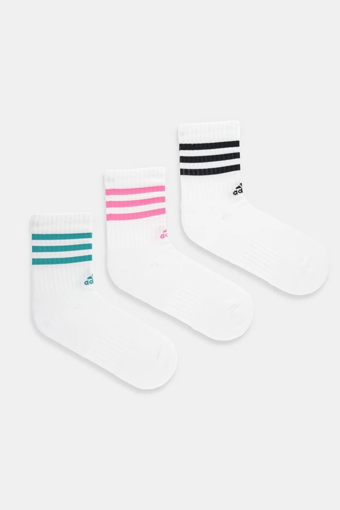 Ponožky adidas Essentials 3-pak dlhé ponožky biela JW2765