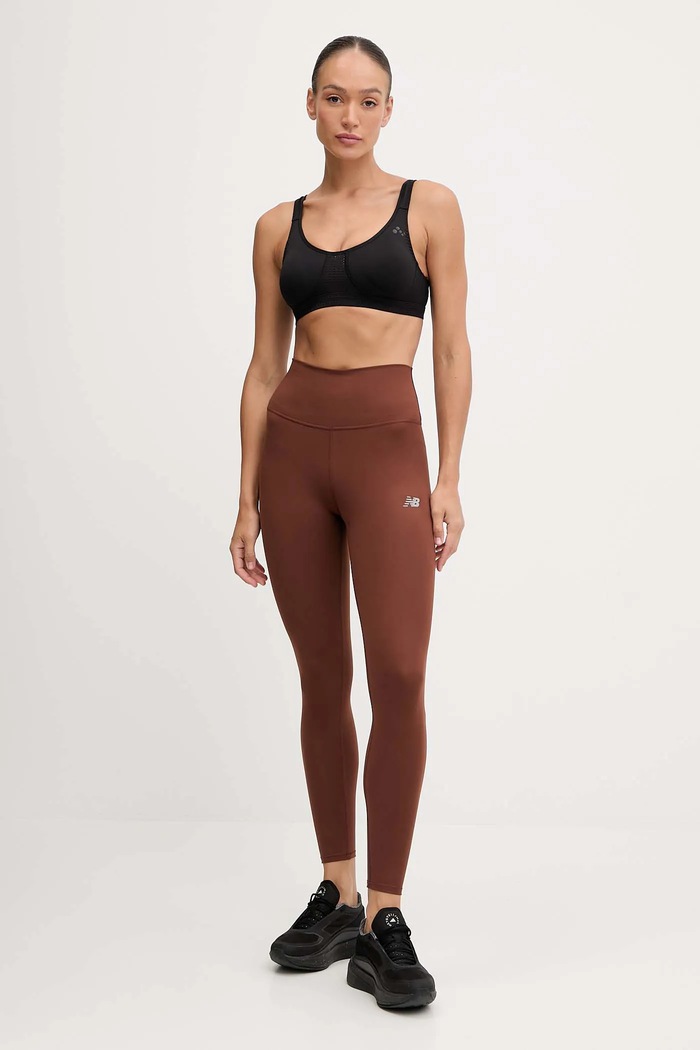 Tréninkové legíny New Balance WP51112ROK hnědá AW25
