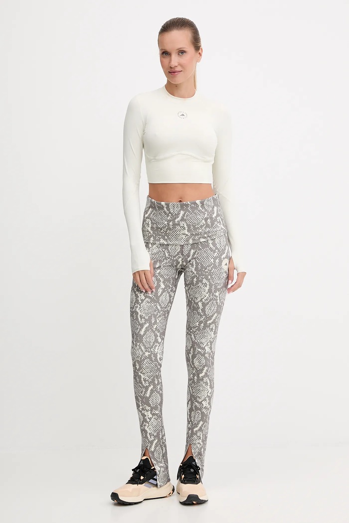 adidas by Stella McCartney leggins de antrenament Training Rolltop Splitcuff Leggings JM8477 gri AW25