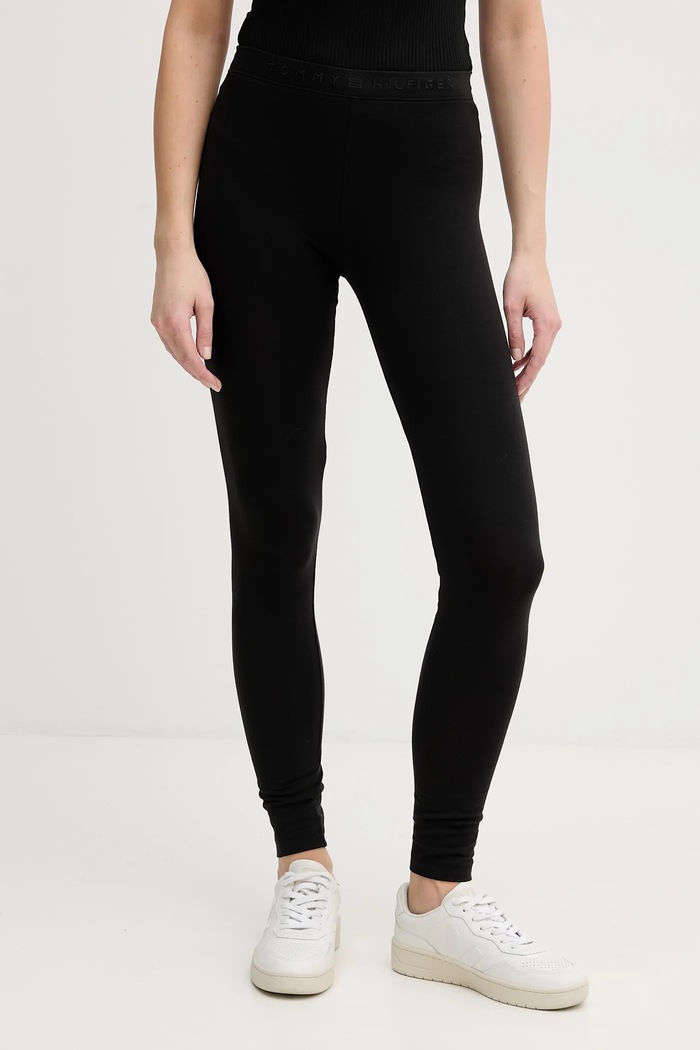 Tommy Hilfiger legging elasztánnal fekete UW0UW06242