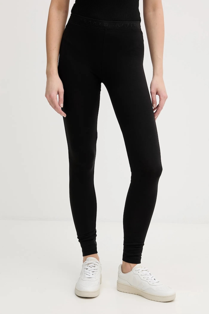 Tommy Hilfiger legging elasztánnal fekete UW0UW06242