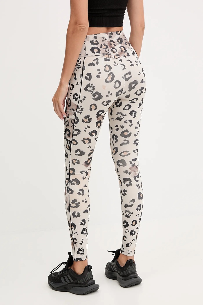 Oblečení Tréninkové legíny adidas Performance Optime Essentials Full Length Leggings Print JY4606 béžová