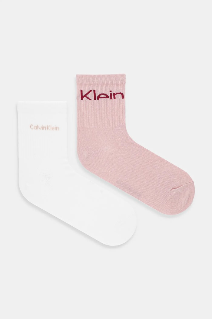Calvin Klein Jeans șosete 2-pack sosete lungi roz 701235518