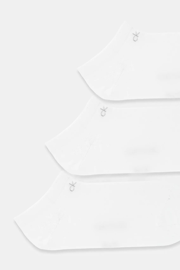 Kotníkové ponožky Calvin Klein 3-pack 701234369 bílá SS26