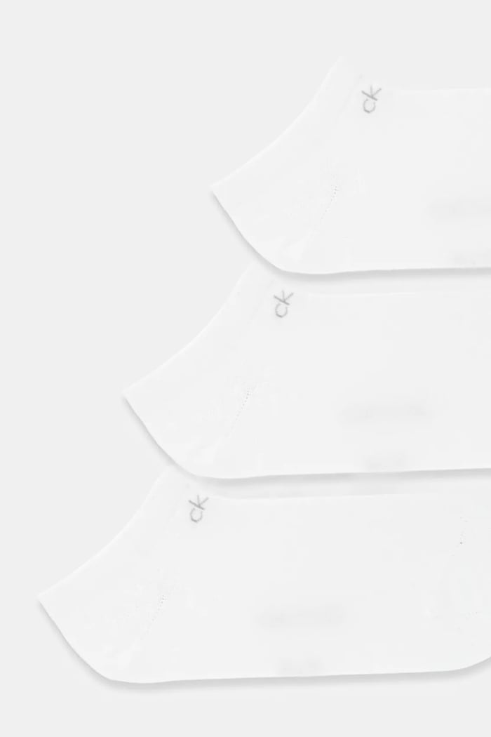 Kotníkové ponožky Calvin Klein 3-pack 701234369 bílá SS26