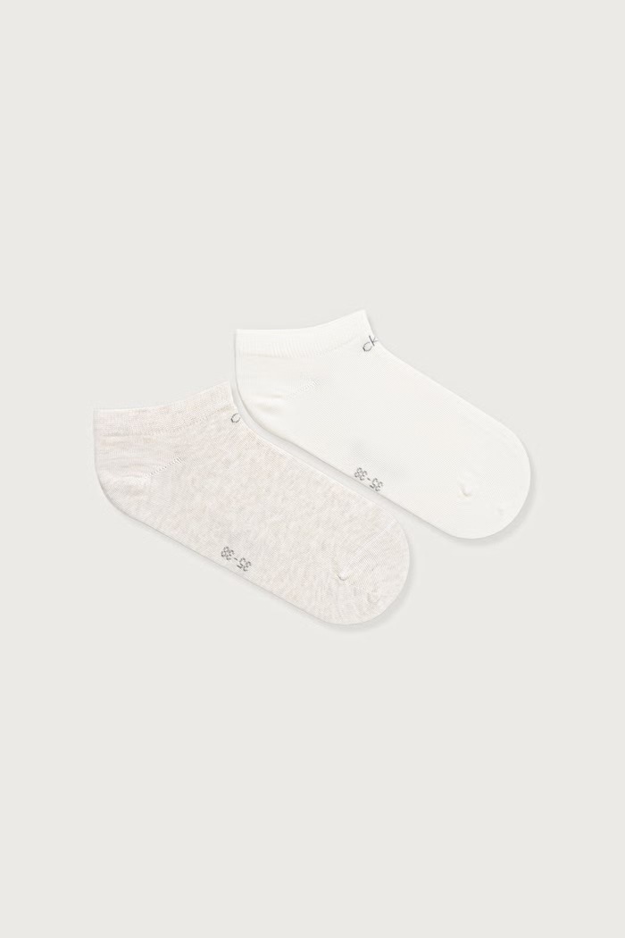 Calvin Klein skarpety damskie 3-pack beżowy 701234369
