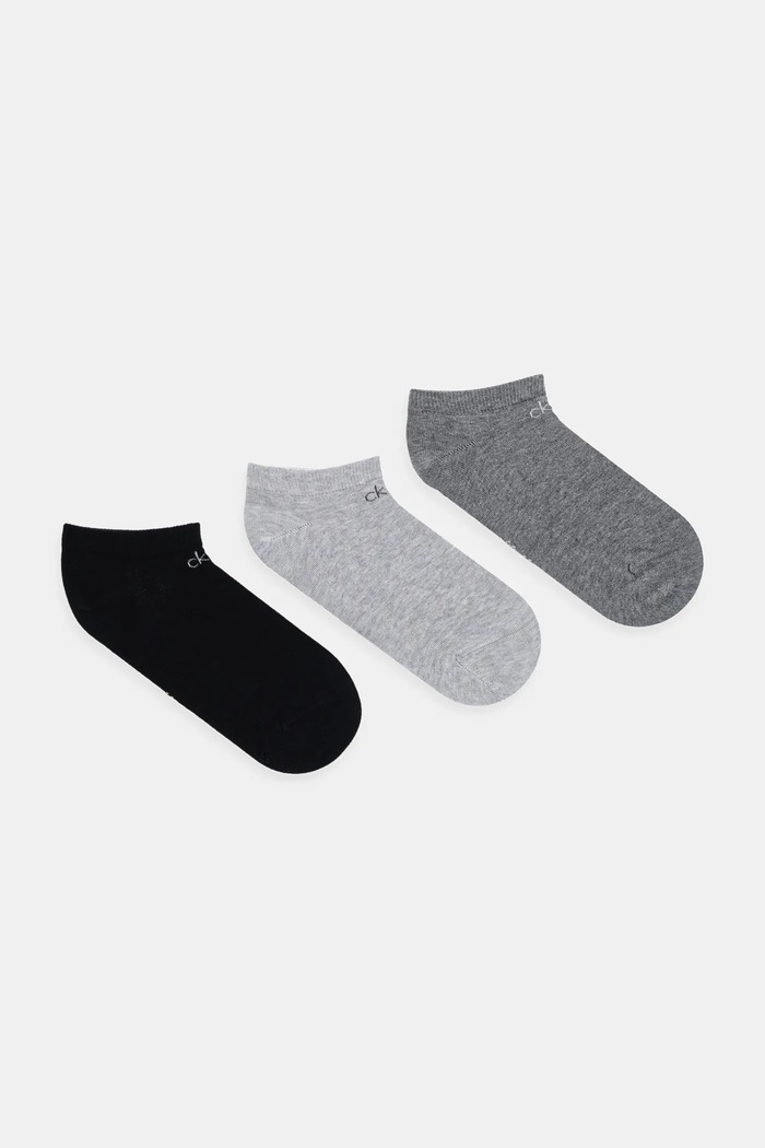 Μικρές κάλτσες Calvin Klein 3-pack κοντές κάλτσες γκρί 701234369