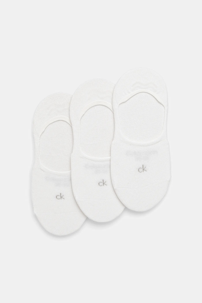 Calvin Klein stopki 3-pack nadruk biały 701234370