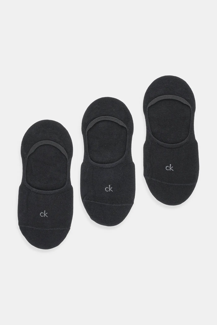 Μικρές κάλτσες Calvin Klein 3-pack στάμπα μαύρο 701234370